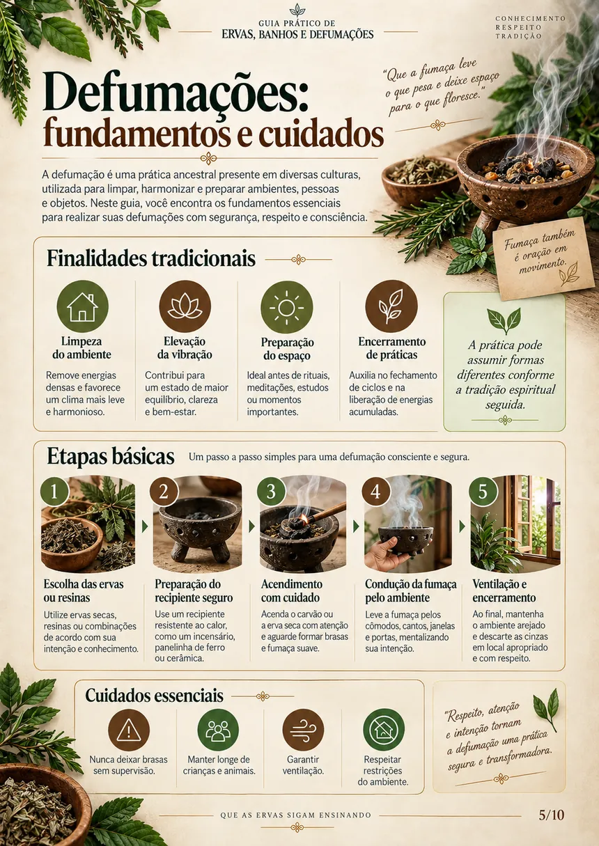 Página 5: Defumações e cuidados